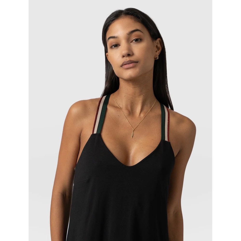 Saint + Sofia Black‎ Organic Cotton Maxi Dress Women's Size 12 UK 16 EU XL - Picture 14 of 14